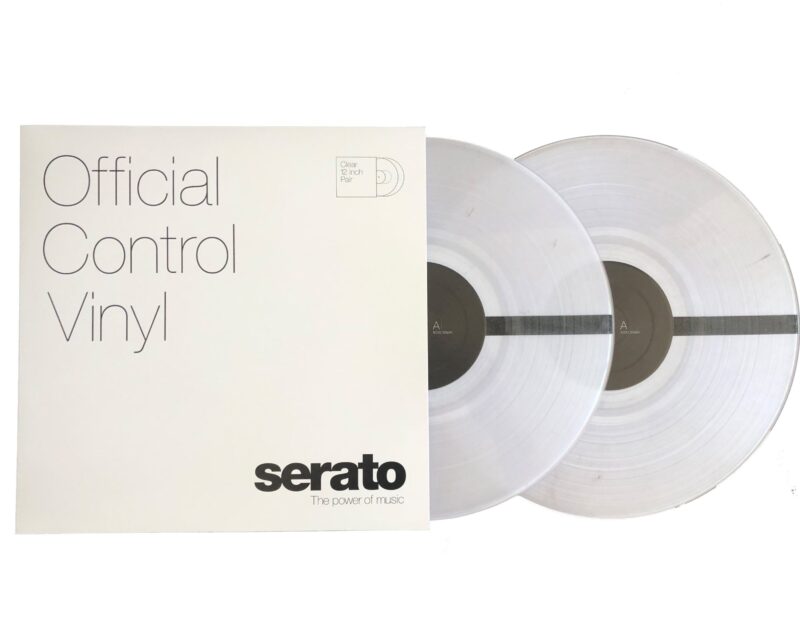 Bundle Serato Performance Clear Control Vinyl inkl. Marker + Slip Bladez (Weiss)